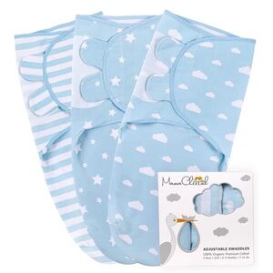 NWOT 3 pack Preemie Sleep Sacks- Blue